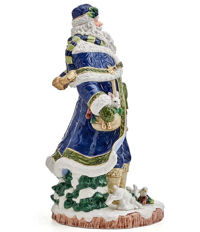Fitz and Floyd Telluride Collection Blue Grand Santa Figurine