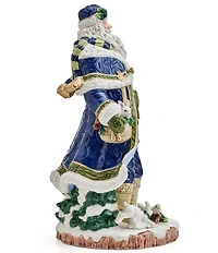 Fitz and Floyd Telluride Collection Blue Grand Santa Figurine