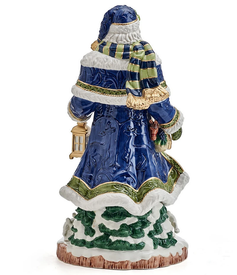 Fitz and Floyd Telluride Collection Blue Grand Santa Figurine