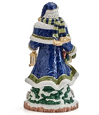 Fitz and Floyd Telluride Collection Blue Grand Santa Figurine