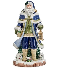 Fitz and Floyd Telluride Collection Blue Grand Santa Figurine