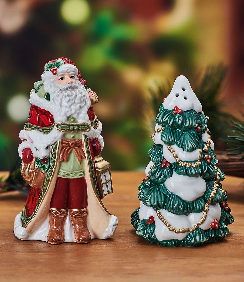 Fitz and Floyd Telluride Collection Santa Salt and Pepper Set