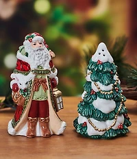 Fitz and Floyd Telluride Collection Santa Salt and Pepper Set