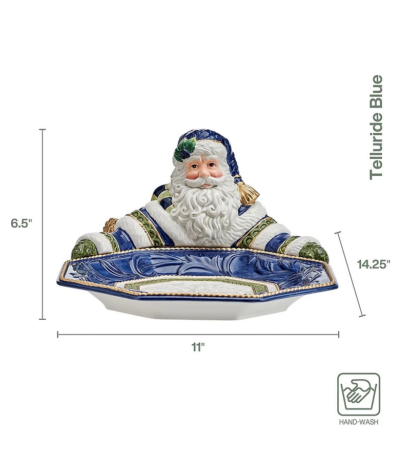 Fitz and Floyd Telluride Collection Santa Serving Bowl