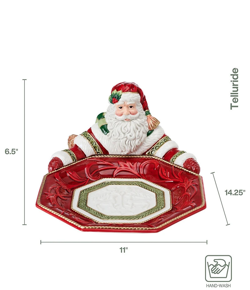 Fitz and Floyd Telluride Collection Santa Serving Bowl