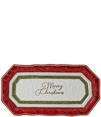 Fitz And Floyd Telluride Collection Merry Christmas Bread Tray