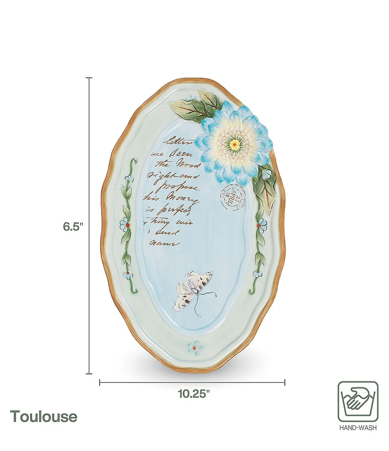 Fitz and Floyd Toulouse Appetizer Platters, Set of 4