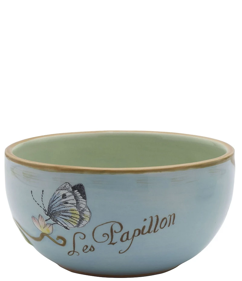 Fitz and Floyd Toulouse Blue Butterfly Small Bowls, Set of 4