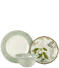 Fitz and Floyd Toulouse Collection 12-Piece Dinnerware Set, Service for 4
