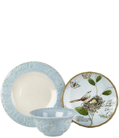 Fitz and Floyd Toulouse Collection 12-Piece Dinnerware Set