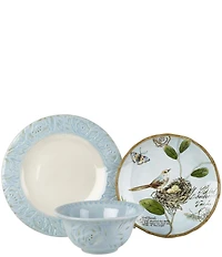 Fitz and Floyd Toulouse Collection 12-Piece Dinnerware Set