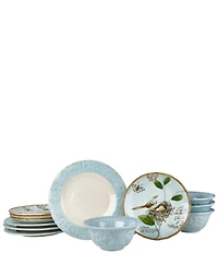 Fitz and Floyd Toulouse Collection 12-Piece Dinnerware Set