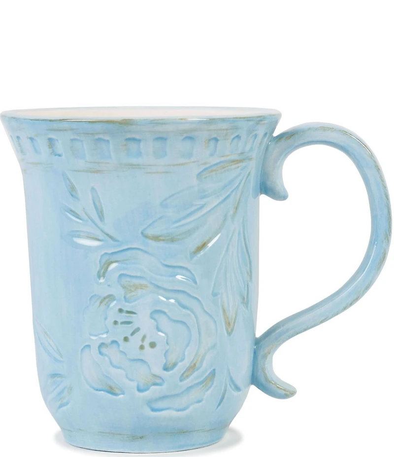 Fitz and Floyd Toulouse Collection Floral Mugs, Set of 4