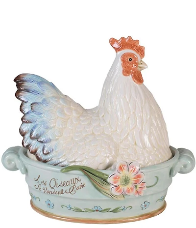 Fitz and Floyd Toulouse Collection Hen Covered Vegetable Bowl