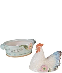 Fitz and Floyd Toulouse Collection Hen Covered Vegetable Bowl