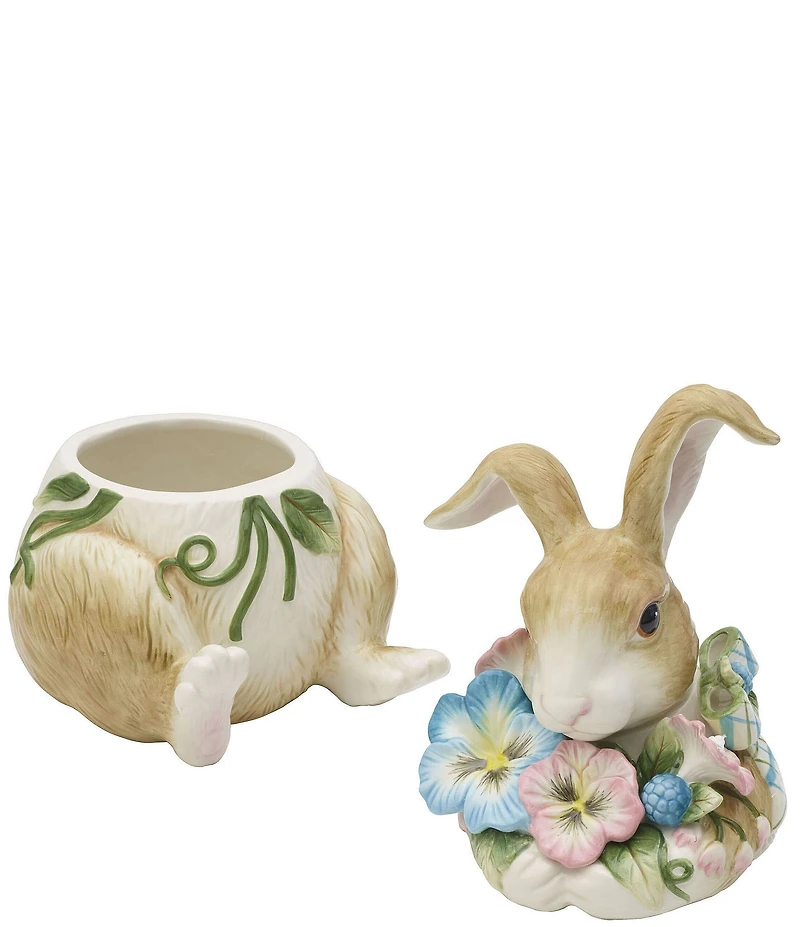 Fitz and Floyd Toulouse Collection Rabbit Cookie Jar Figurine