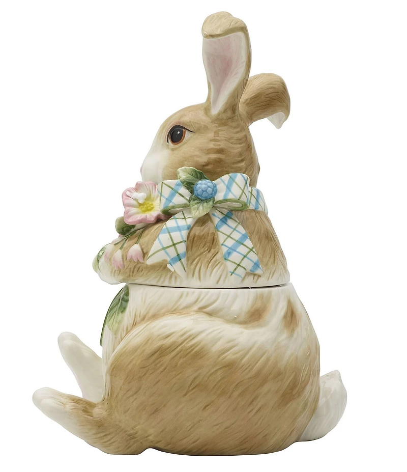 Fitz and Floyd Toulouse Collection Rabbit Cookie Jar Figurine
