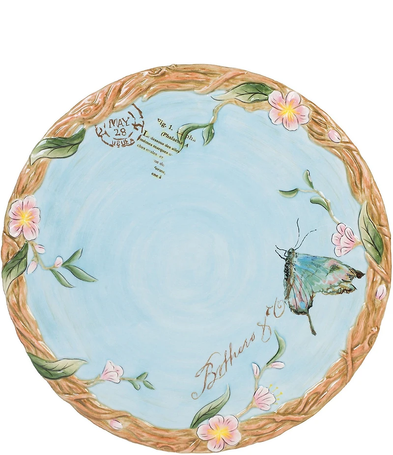 Fitz and Floyd Toulouse Footed Remail Bird Cake Plate