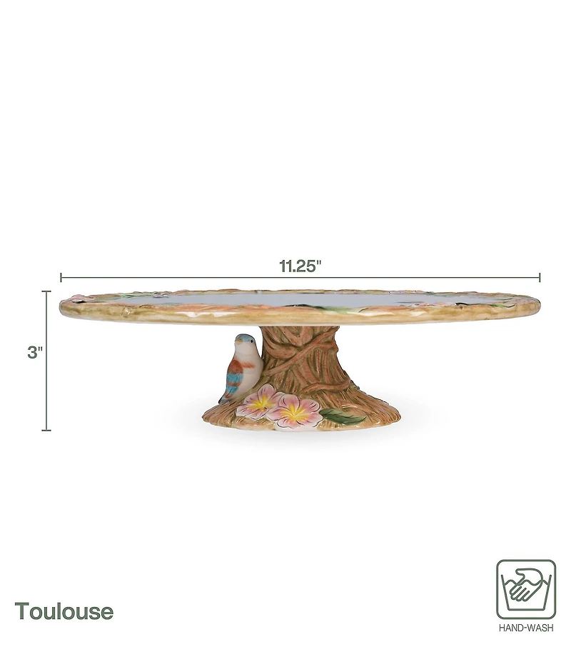Fitz and Floyd Toulouse Footed Remail Bird Cake Plate