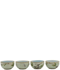 Fitz and Floyd Toulouse Green Small Bowls, Set of 4