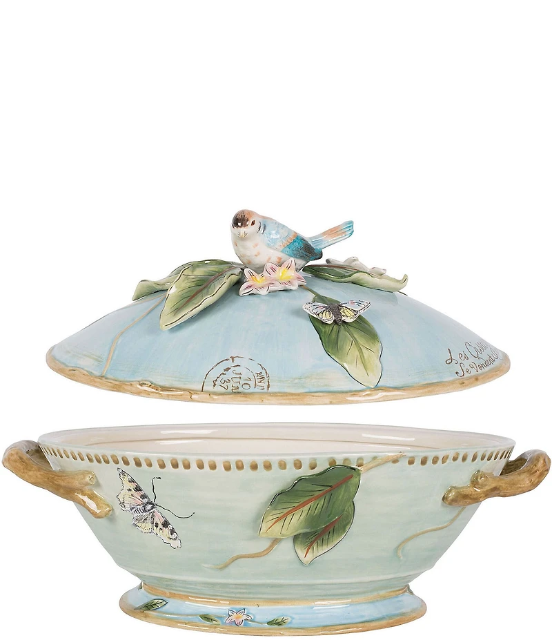Fitz and Floyd Toulouse Bird Soup Tureen with Ladle, 3.5-qt