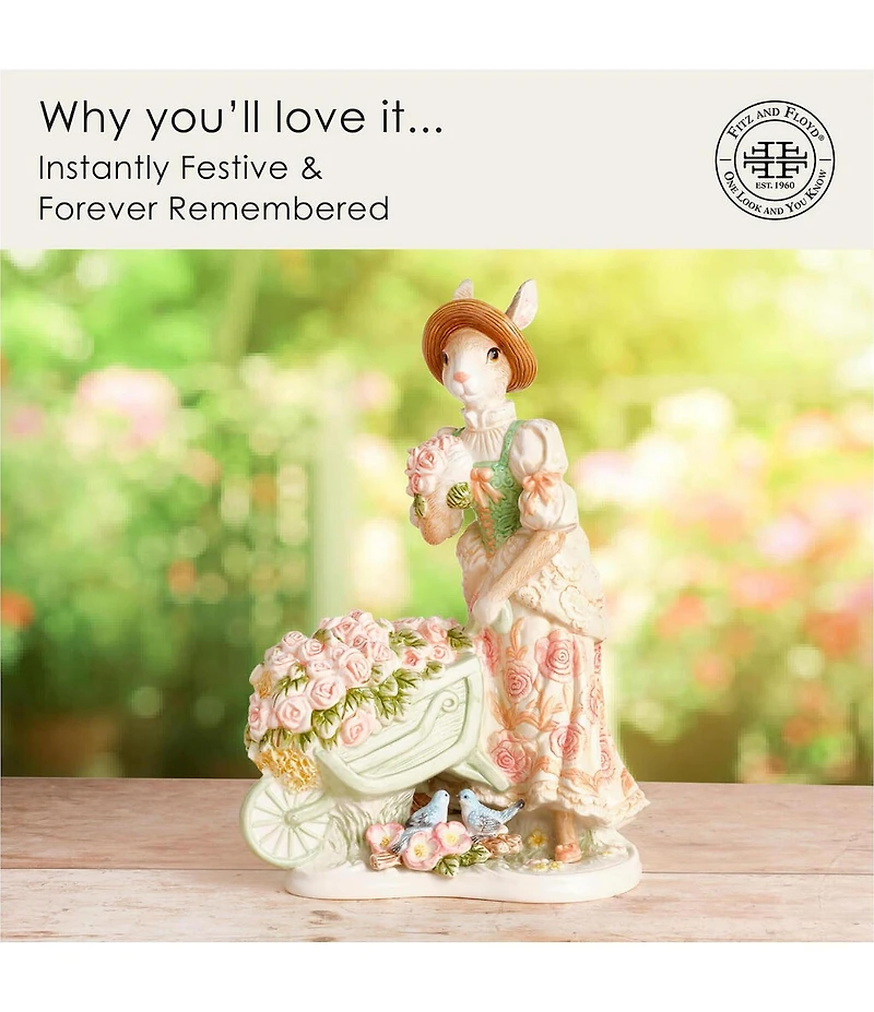 Fitz and Floyd Vita's Garden Rabbit Figurine, 13.75 #double;