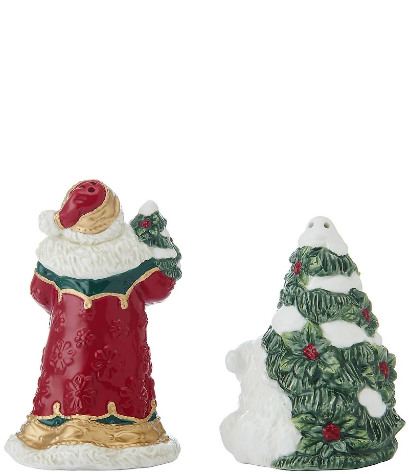 Fitz and Floyd Woodland Holiday Collection Salt & Pepper Set