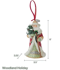 Fitz and Floyd Woodland Holiday Collection Santa Bell 2025 Ornament
