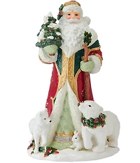 Fitz and Floyd Woodland Holiday Collection Santa Figurine