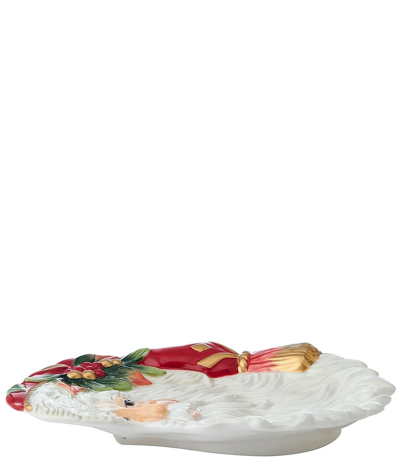 Fitz and Floyd Woodland Holiday Collection Santa Serving Tray