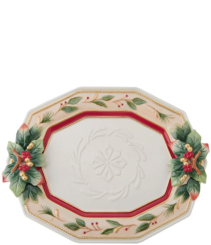 Fitz and Floyd Woodland Holiday Collection Serving Platter