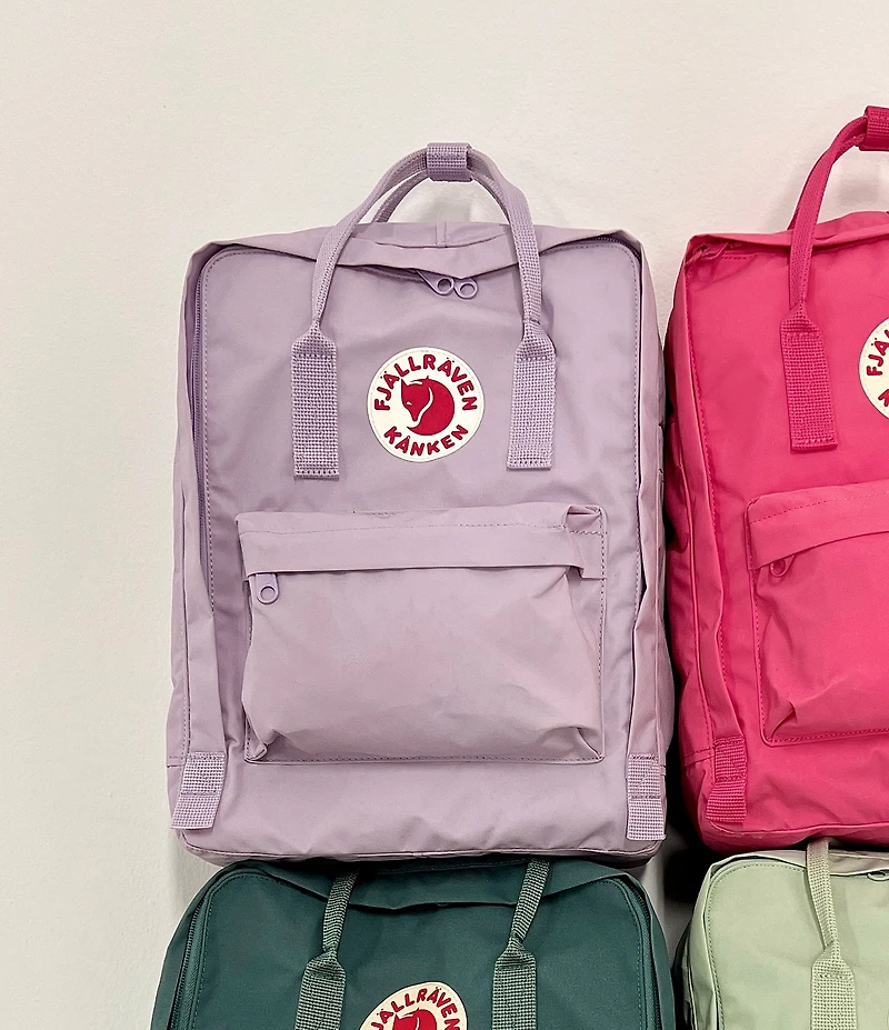 Fjallraven Patch Logo Kanken Water-Resistant Cotton Zipper Convertible Backpack