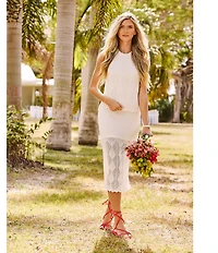 Flag and Anthem Addison Sleeveless Crochet Midi Dress