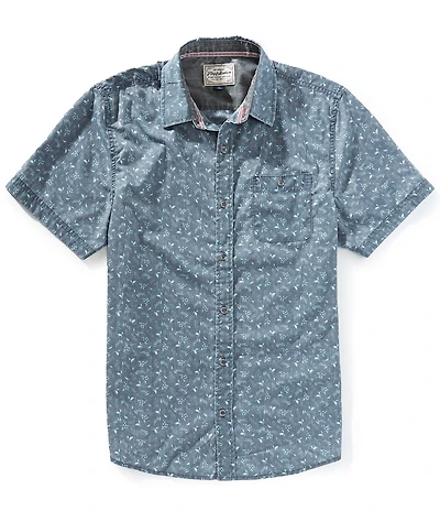 Flag and Anthem Ashland Short Sleeve Leaf-Printed Woven Shirt
