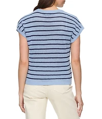 Flag and Anthem Ashley Striped Dolman Sweater Knit Top