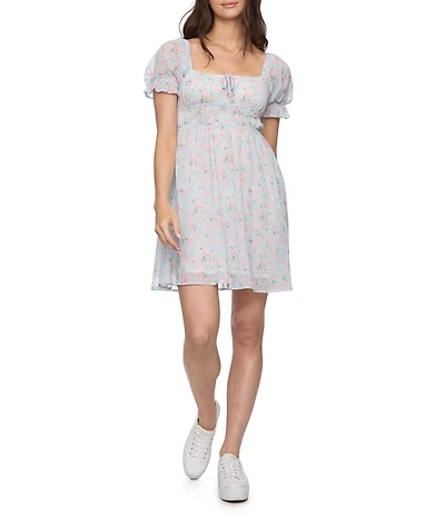 Flag and Anthem Aubry Floral Printed Mini Dress