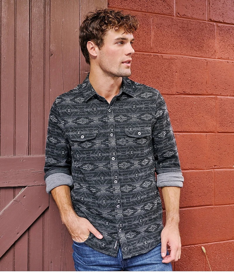 Flag and Anthem Baker MadeFlex Hero Performance Long Sleeve Printed Stretch Flannel Shirt