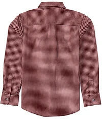 Flag and Anthem Big Boys Long Sleeve Madelfex Journey Gingham Performance Shirt
