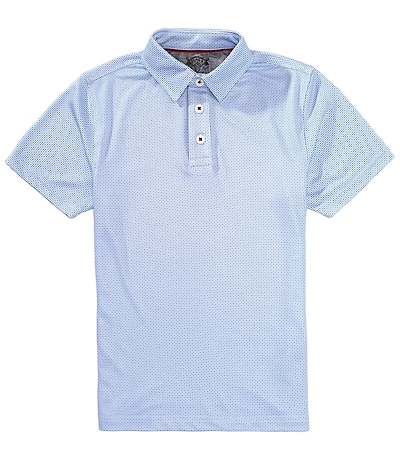 Flag and Anthem Big Boys Short Sleeve Cashiers Geo Dot Performance Polo Shirt