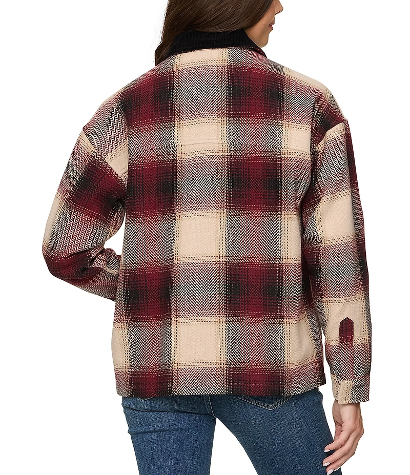 Flag and Anthem Blakely Long Sleeve Ombre Plaid Jacket