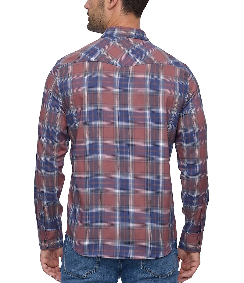 Flag and Anthem Boulder Up UPF Performance Plaid Western Shirt