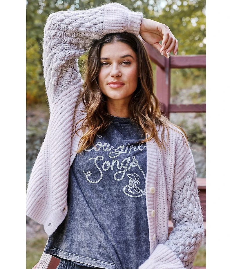 Flag and Anthem Brielle Mixed Stitch Cardigan