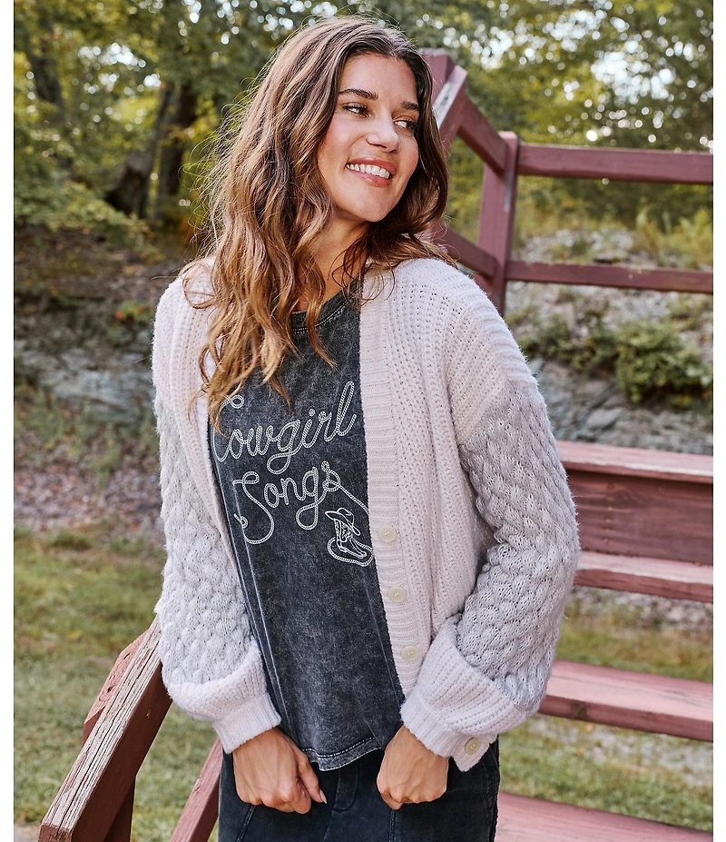 Flag and Anthem Brielle Mixed Stitch Cardigan