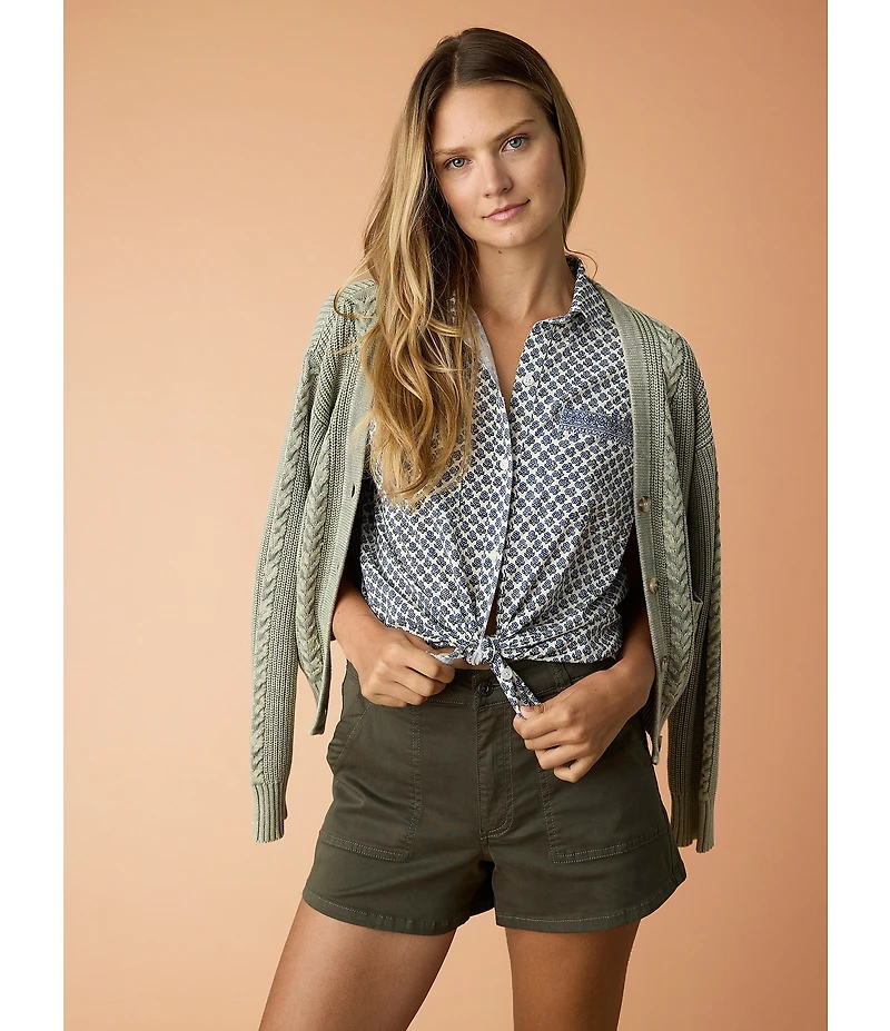 Flag and Anthem Calera Dolman Sleeve Ditsy Floral-Printed Woven Shirt