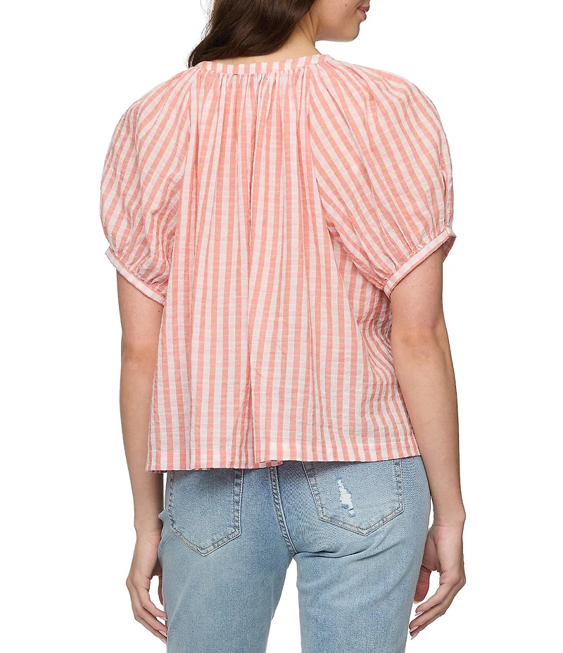 Flag and Anthem Carolina Short Sleeve Plaid Top