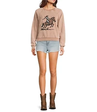 Flag and Anthem Claire 5-Pocket Cut-Off Denim Shorts