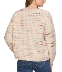 Flag and Anthem Dorset Balloon-Sleeve Space-Dyed Knit Wool Blend Cardigan