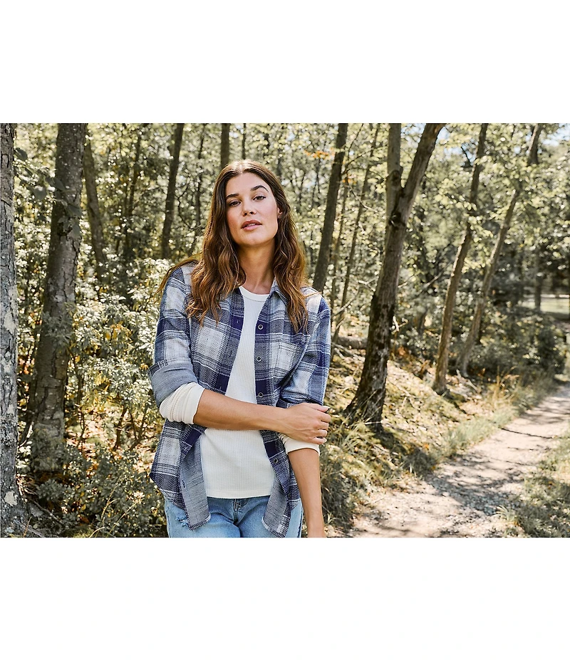 Flag and Anthem Fayston Long Sleeve Waffle Knit Top