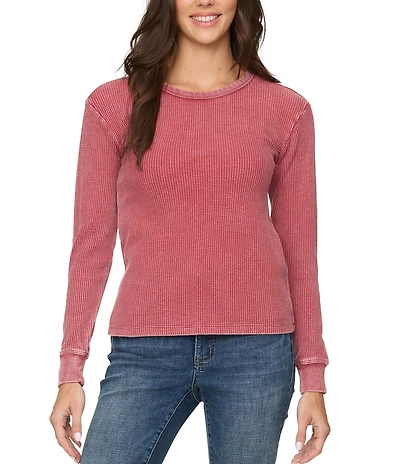 Flag and Anthem Fayston Long Sleeve Waffle Knit Top