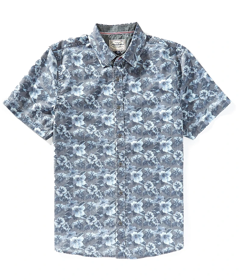 Flag and Anthem Harrington Short Sleeve Floral Printed Woven Shirt